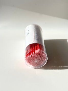 Мікробраші в тубусі / 100 штук / колір  червоний / середня головка 72 фото
